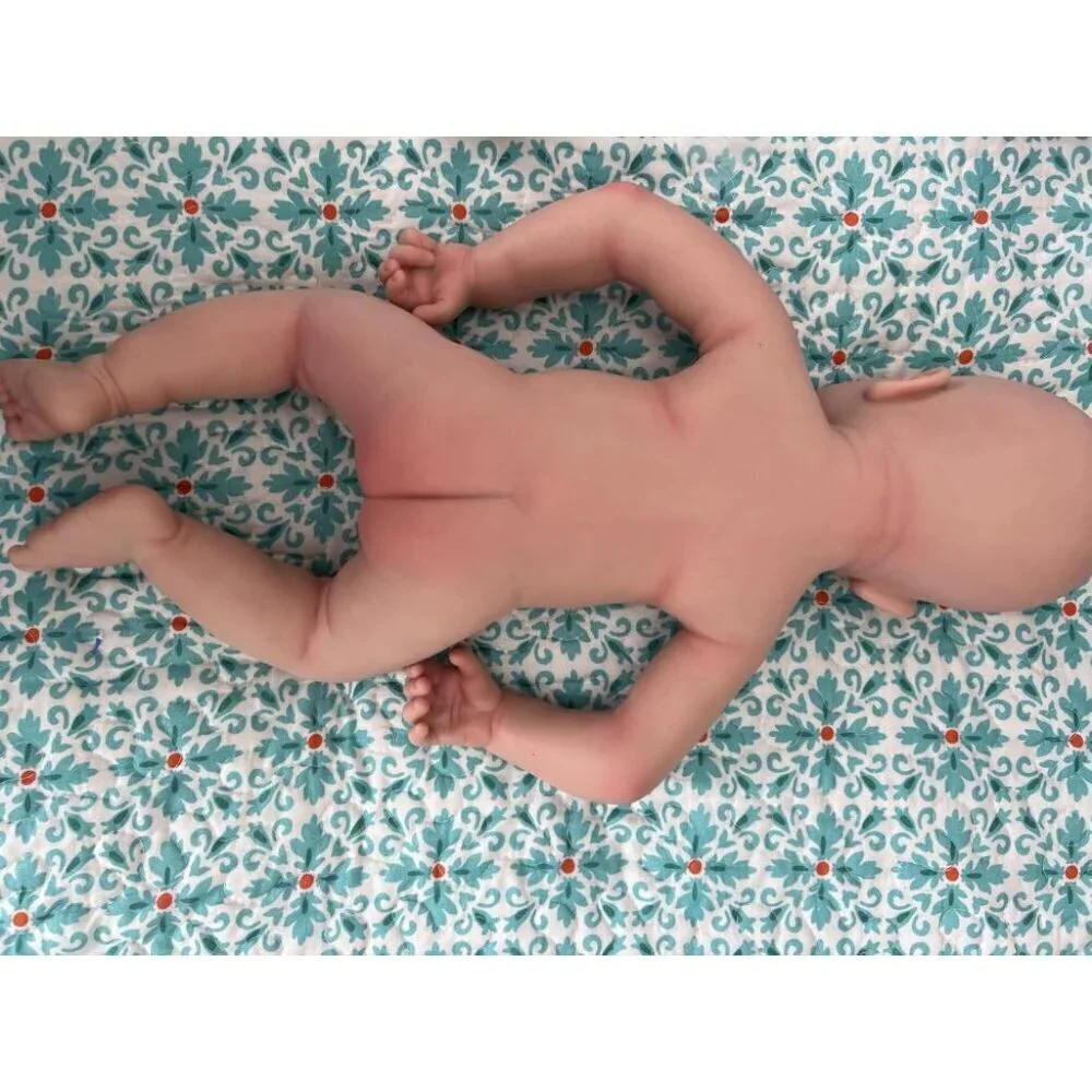 🆕16.9Inch Full Silicone Reborn Baby Doll ivory Angelic Face Toddler Boy Doll